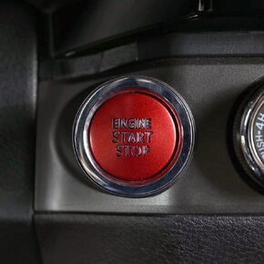 LLKUANG Silver Engine Start Stop Push Button Switch Sticker Cover for Toyota Tacoma 2016-2022 Aluminum Alloy Car Accessory… (Blue)