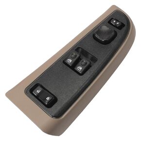 Window Master Switch & Tan Bezel fit for 2003-2006 Silverado, Sierra, Avalanche, Escalade, Suburban Replaces 15883322, 15883318 with Folding