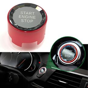 Crystal Style Engine Start Stop Switch Ignition Button fit F or G Chassis Code F30 F10 F20 F22 F32 F15 F48 G30 G02 Accessories with Off Button (red)