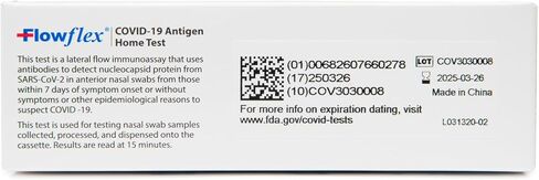 اختبار فلوفليكس لمستضد كوفيد-19 المنزلي، عبوة واحدة، إجمالي اختبارين in Kuwait