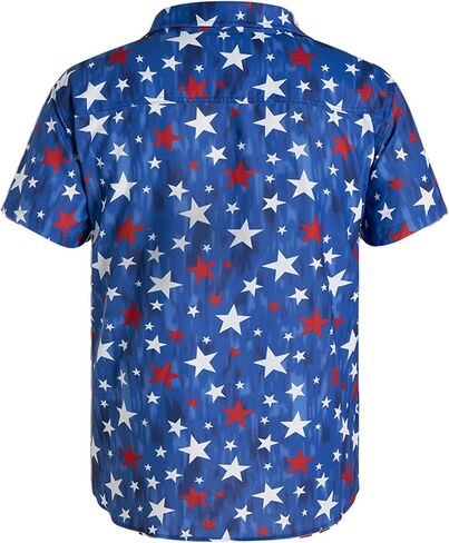 Arvilhill Men Men American Flag Button قميص 4 يوليو قمصان الأكمام القصيرة (S-3XL) in Saudi Arabia
