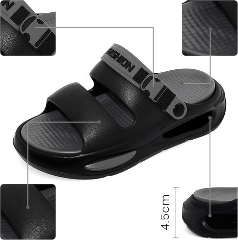 صندل شريحة للرجال داخلي وخارجي ، صندل شريحة منصة غير رسمية للرجال في فصل الربيع ، وأحذية نعل رجال مريحة مريحة. in Kuwait
