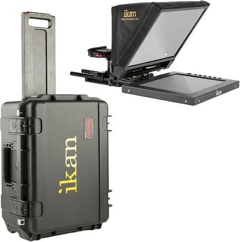 Ikan 12-inch Portable Teleprompter Kit, Adjustable Glass Frame, Easy to Assemble, Extreme Clarity (PT1200) - Black in Kuwait