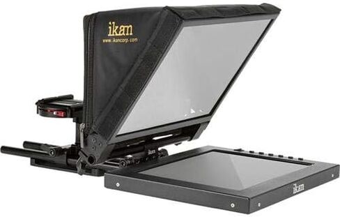 Ikan 12-inch Portable Teleprompter Kit, Adjustable Glass Frame, Easy to Assemble, Extreme Clarity (PT1200) - Black in Kuwait