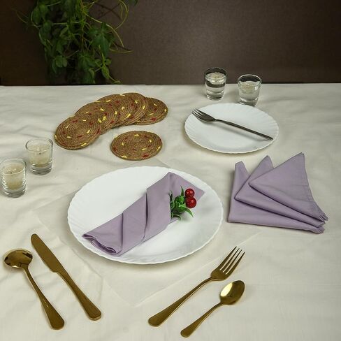 مناديل مصبوغة باللون الأزرق السماوي، مناديل قماش قطنية مصبوغة، مجموعة من مناديل عشاء قابلة للغسل مقاس 4-18 × 18 بوصة، مناديل مطبخ لطاولة العشاء، مناديل هندية قابلة لإعادة الاستخدام، مناديل زفاف، مفرش طاولة، مناديل عيد الميلاد in Kuwait