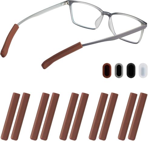 Glasses Ear Cushion, Non Slip Soft Silicone Eyeglass Ear Cushions, Anti-Slip Comfort Eyeglasses Temple Tips Sleeve Retainer, Comfort Eye Glass Ear Grips, Glasses Accessories (5 Blue Pairs) in Saudi Arabia