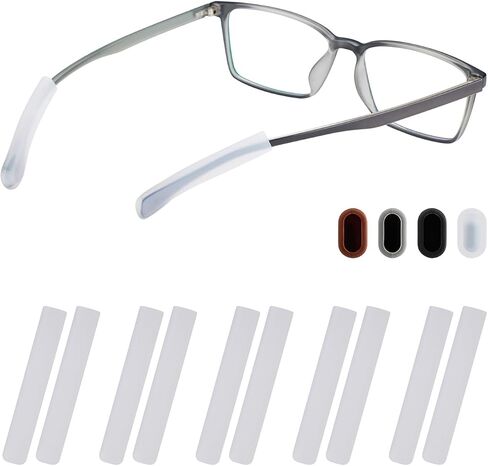 Glasses Ear Cushion, Non Slip Soft Silicone Eyeglass Ear Cushions, Anti-Slip Comfort Eyeglasses Temple Tips Sleeve Retainer, Comfort Eye Glass Ear Grips, Glasses Accessories (5 Blue Pairs) in Saudi Arabia