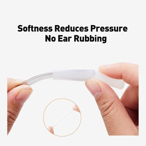 Glasses Ear Cushion, Non Slip Soft Silicone Eyeglass Ear Cushions, Anti-Slip Comfort Eyeglasses Temple Tips Sleeve Retainer, Comfort Eye Glass Ear Grips, Glasses Accessories (5 Blue Pairs) in Saudi Arabia