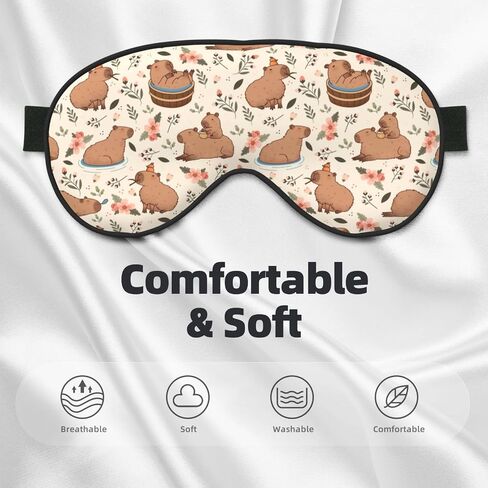 قناع Capybaras Sleep Mask قناع العين الناعم للتنفس للنوم للنساء غطاء العين خفيفة الوزن للسفر ، العمل الليلي ، قيلولة ، مكتب in Kuwait
