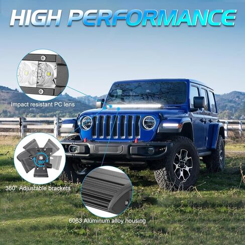10 Inch Light Bar, Niwaker 50W Single Row LED Light Bar Spot Flood Combo Driving Lights Off Road Reverse Backup Lighting Bumper Lights Waterproof Fog Lamps Slim LED Bars for Truck Pickup ATV UTV Boat in Kuwait