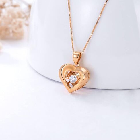 Sisgem 18k Gold Heart Pendant وقلادة سلسلة صناديق ذهبية 18KT ، مجوهرات رائعة للزوجة ، حاضرة للأم ، هدايا لها ، 18 بوصة in Kuwait
