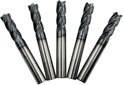 3/4"Carbide Square End Mill, HRC 45 Deg Single End 4 Flute AlTiN Coating Mill Bits in Kuwait