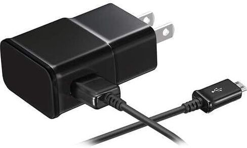 شاحن حائط سريع الشحن من سامسونج مع مجموعة كابلات Micro USB 2.0 بطول 5 أقدام/1.5 متر متوافقة مع هواتف Samsung Galaxy S7/S7 E/S6/S6 E/Note5/4 /S4/S3/MP3 وغيرها (عبوتان) in Kuwait