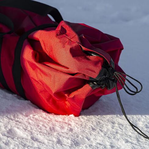 Eskimo Outbreak 850XD Pop-up Portable Insulated Ice Fishing Shelter, 114 sq ft. Fishable Area, 7-9 Person, Red/Black, 94" x 180" in Saudi Arabia