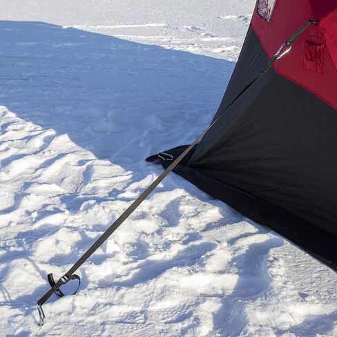 Eskimo Outbreak 850XD Pop-up Portable Insulated Ice Fishing Shelter, 114 sq ft. Fishable Area, 7-9 Person, Red/Black, 94" x 180" in Saudi Arabia