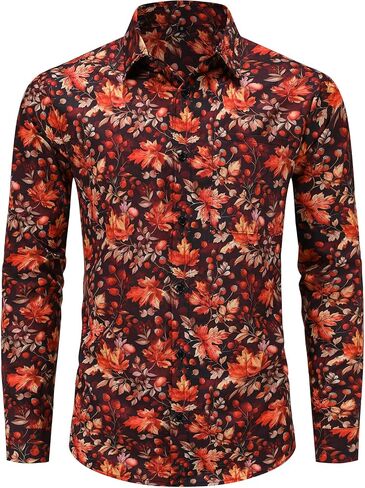 Funny Men’s Novelty Long Sleeve Button Down Shirts for Parties and Fun Occasions in Saudi Arabia