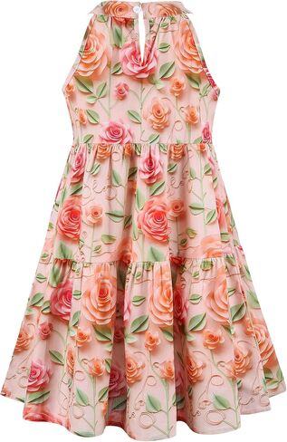طفل فتيات الدانتيل الأزهار فستان الأميرة بلا أكمام شاطئ Sundress in Kuwait