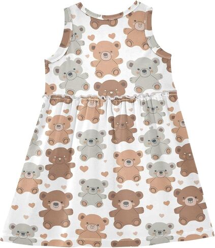 senya Sleeveless Summer Dress Pastel Rainbow Hearts Girls Skirt Dresses in Saudi Arabia