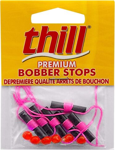 Thill Premium Bobber Stops for Fishing Floats, Fishing Gear and Accessories, 40 Pack, Fluorescent Orange in Saudi Arabia