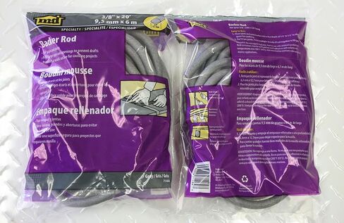 ام-دي بلدنغ برودكتس 71464 - مجموعة قضبان عازلة متعددة الاستخدامات 3/8 × 20 قدم، رمادي - قضبان فوم اساسية للسد والإغلاق الدقيق in Kuwait