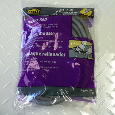 ام-دي بلدنغ برودكتس 71464 - مجموعة قضبان عازلة متعددة الاستخدامات 3/8 × 20 قدم، رمادي - قضبان فوم اساسية للسد والإغلاق الدقيق in Kuwait