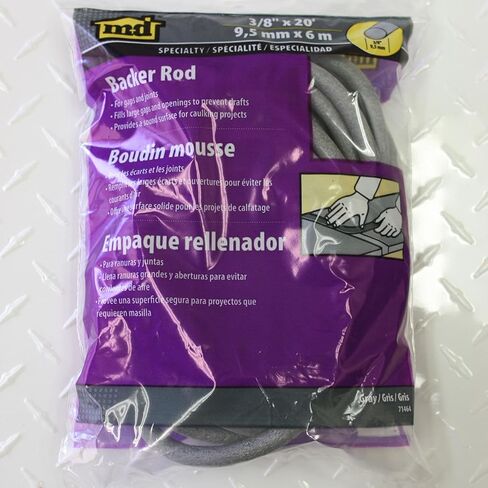 ام-دي بلدنغ برودكتس 71464 - مجموعة قضبان عازلة متعددة الاستخدامات 3/8 × 20 قدم، رمادي - قضبان فوم اساسية للسد والإغلاق الدقيق in Kuwait