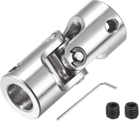 DMiotech 2 Pack 10mm to 10mm Rotatable Universal Steering Shaft U Joint Coupler Coupler Connector for Motor, 3D Printer, CNC Machine in Kuwait