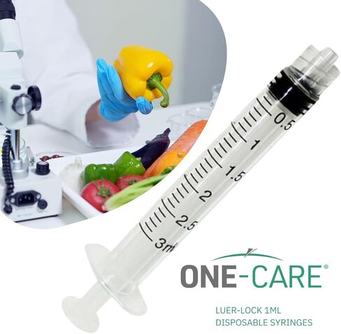 MediVena ONE-CARE 1ml Luer-Lock Syringes, Sterile, Low Dead Space, 100/bx Blister-Packed Syringes 1cc in Kuwait