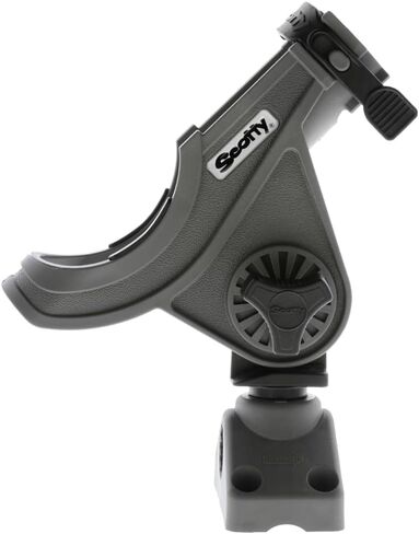 Scotty #280-GR Baitcaster/ Spinning Rod Holder w/ #241 Side/Deck Mount (Grey) in Saudi Arabia