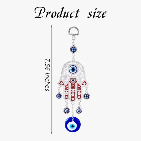 Evil Eye Amulet, Evil Eye Pendant Decoration, Handmade Turkish Evil Eye Ornament, Lucky Blue Evil Eye Hanging Ornament Amulet for Car, Home, Office for Blessing Gift (Enamel Palm) in Saudi Arabia