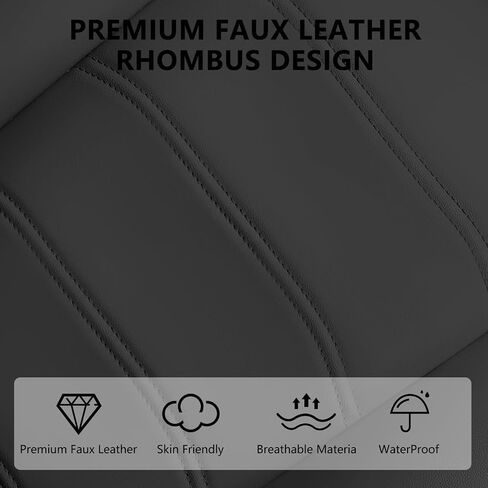 2 Pack Faux Leather Front Car Seat Covers Bottom Seat Cushion Covers, Anti-Slip Full Wrap Protection with Storage Pocket, Heavy Duty Universal Fit for Most Vehicles, Sedan, Truck, SUV in Kuwait