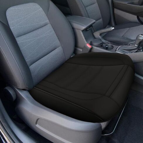 2 Pack Faux Leather Front Car Seat Covers Bottom Seat Cushion Covers, Anti-Slip Full Wrap Protection with Storage Pocket, Heavy Duty Universal Fit for Most Vehicles, Sedan, Truck, SUV in Kuwait