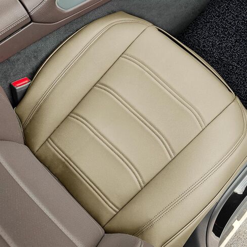 2 Pack Faux Leather Front Car Seat Covers Bottom Seat Cushion Covers, Anti-Slip Full Wrap Protection with Storage Pocket, Heavy Duty Universal Fit for Most Vehicles, Sedan, Truck, SUV in Kuwait
