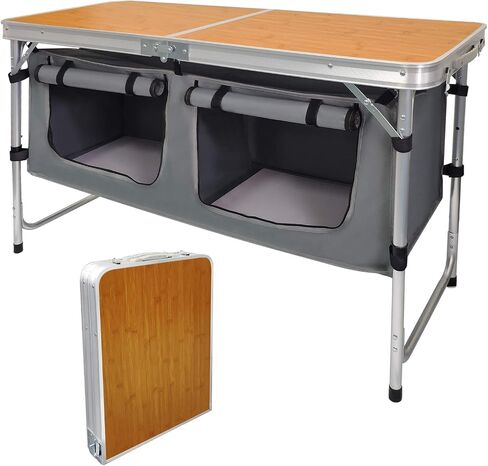 Camping Folding Aluminum Table with Adjustable Legs for Outdoor Travel Beach, Backyards, BBQ, Party and Picnic Foldable Table in Saudi Arabia
