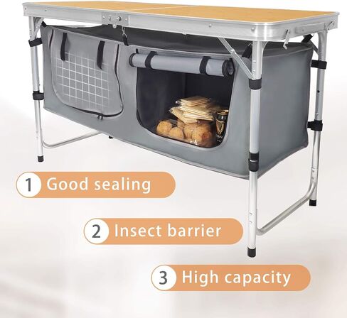 Camping Folding Aluminum Table with Adjustable Legs for Outdoor Travel Beach, Backyards, BBQ, Party and Picnic Foldable Table in Saudi Arabia