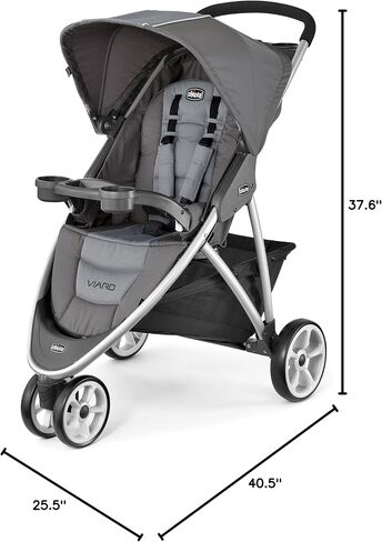Chicco Viaro Quick-Fold Stroller - Graphite | Grey in Saudi Arabia