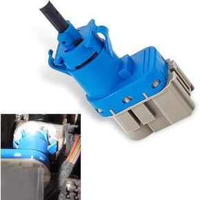 Car Brake Light Switch, 4-pin Brake Pedal Modification Switch, Replaces OEM Number 7T4Z13480AA 8T4T96854M 8T4Z13480A Accessories, Compatible with Most Models (Blue & Gray)