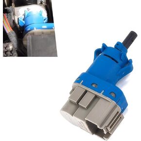 Qodolsi 1 PC Car 4-Pin 4-do-do-in switch switch brake light ، 4.33 "x 1.57" × 1.57 "مفتاح مستشعر دواسة الفرامل القياسي ، يحل محل OEM 1S10920 7T4Z13480AA 8T4T9685M 8T4Z13480A ، لمعظم السيارات (الأزرق والرمادي)