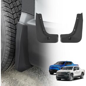 Bestevmod الخلفي اللوحات الطينية حراس دفقة التوافق مع شيفروليه سيلفرادو EV 2024 2025 الملحقات Fender الحماية من الرواسب الشتوية الحماية لا حاجة لحفر ثقوب من 2 الخلفية فقط الخلفية فقط