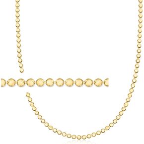 RS نقية بواسطة Ross-Simons Italian 18KT Gold Vermeil قلادة مسطحة