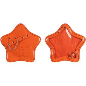 Ita Bag Star Pins Display Backpack with Insert Single Shoulder Bag Crossbody Bag Handbag and Purse for Women (PU orange)