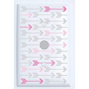 Single Toggle Pink, and Grey Arrow Print Light Switch Plate Covers/Arrows Woodland Forest Nursery Wall Decor for Baby Girls (Single Toggle) in Saudi Arabia
