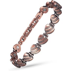MagVIVACE Pure Copper Anklet for Women, Magnetic Ankle Bracelet with Magnet (Type D -1pcs)