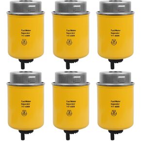 6PCS 117-4089 145-8862 Fuel filter Element Fuel Water Separator Compatible with CAT Engine 3116 3066 3054T 3064 3046 3126E
