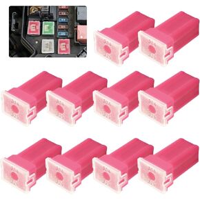 10PCS Car Jcase Fuse Kit,Standard Profile Car Fuses Assortment Kit Avoiding Short Circuits,Universal Slow Blow 30 Amp Cartridge Fuses Car Accessories for Cars,Trucks,SUVs (30A)