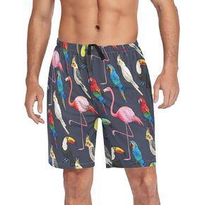 Ollabaky Men's Pajama Shorts Pjs Bottoms Sleep Shorts Lounge Wear Pajama Pants with Pocket