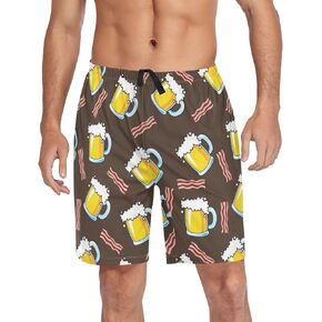 Ollabaky Men's Pajama Shorts Pjs Bottoms Sleep Shorts Lounge Wear Pajama Pants with Pocket in Saudi Arabia
