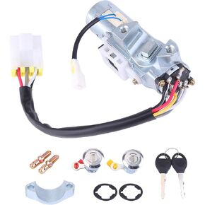 Ignition Switch Lock Cylinder Door Lock Cylinder Set with 2 Keys Fit for Nissan for Frontier 1999-2003, Fit for Nissan for Xterra 2000-2004 Replace H0600-3J125,H06003J185,H06000W000,LS1367