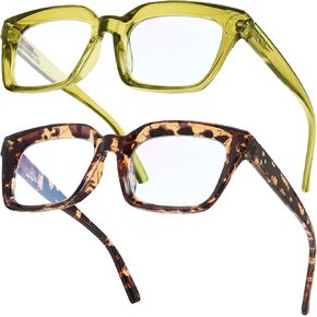 IBOANN Oversized Blue Light Glasses for Woman, Funky Fashion Glasses With Preppy Look, Eye Strain Computer Glasses