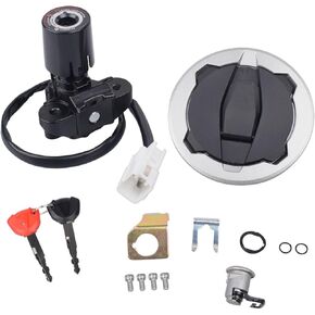 Compatible with Kawasaki Ninja 400 Z400 2018-2023 Motorcycle Ignition Switch Kit Assembly Fuel Gas Cap Tank Cover Key Set